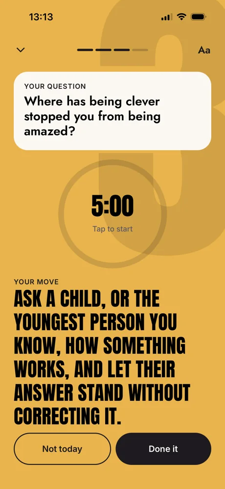 Gospel of You daily move: a question, a five-minute timer and one thing to do today