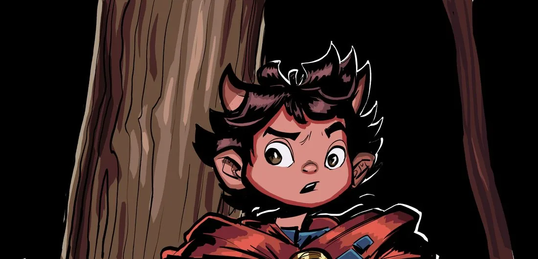 Frankie, the Beast Guardian, crouched in the Amazon forest